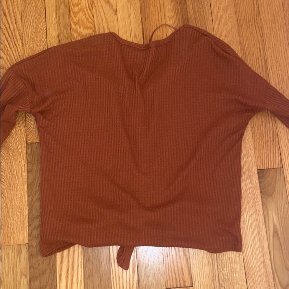Rust Color Button-Down Sweater - Picture 3 of 3
